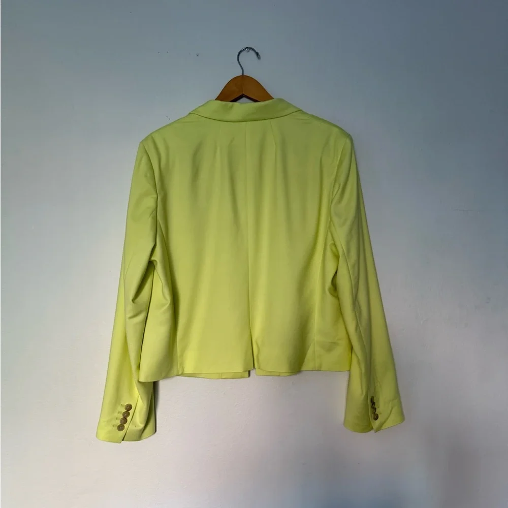 J. Crew Women's Cropped Lime Green Blazer - Picture 5 of 5